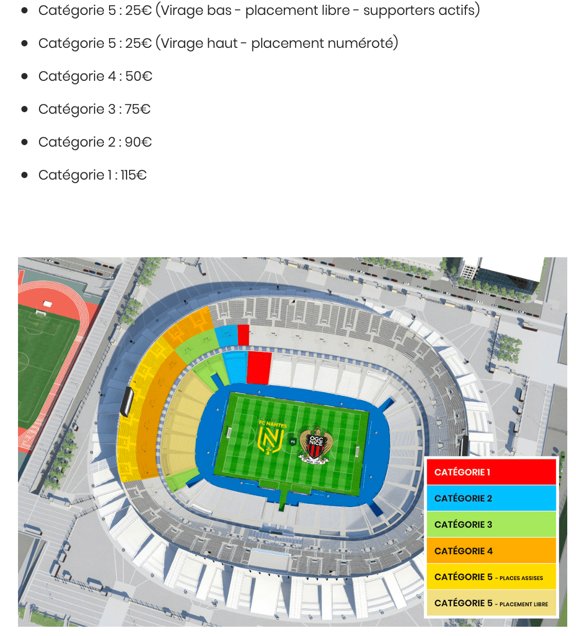 Plan Stade de France / FC Nantes en 2022